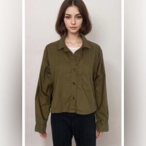 Everlane Way Short Shirt Olive